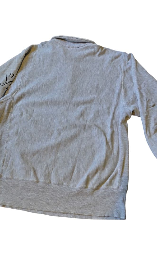 90s リバースウィーブ　チャンピオン　ハーフスナップボタン　ワンポイント　ボロ