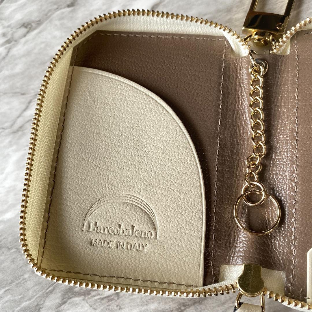 2291【新品 定価2.2万円】ラルコバレーノ★スマートWキーケース★鍵入れ★