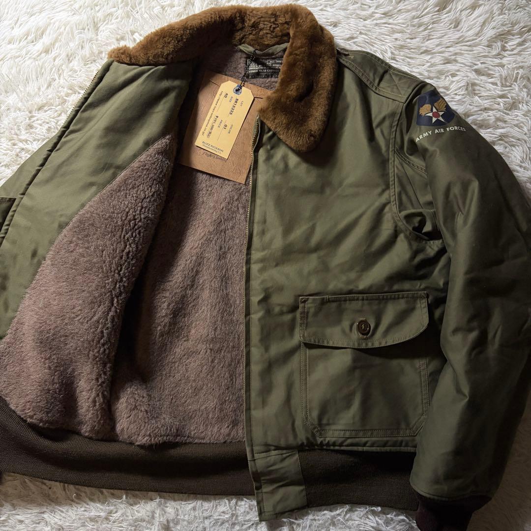 ス*シ様 【雰囲気抜群】バズリクソンズ　フライトジャケット　B-10 襟ボア　カ