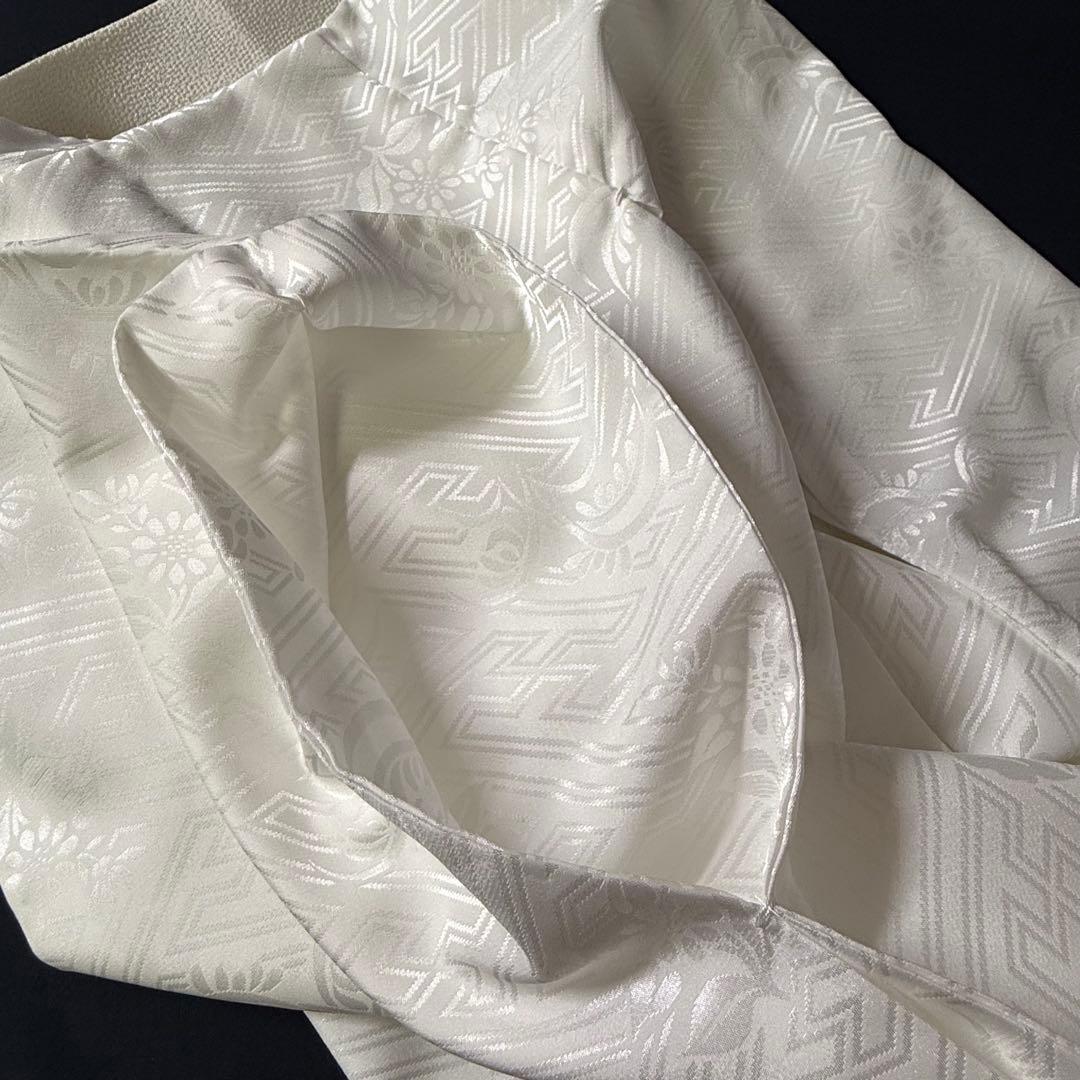 花嫁用　長襦袢 身丈147cm裄65cm特別衿　白　化繊 ミシン縫【中古】さや型