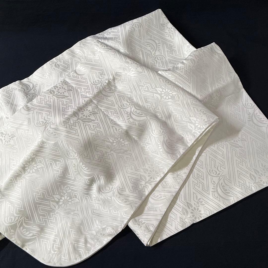 花嫁用　長襦袢 身丈147cm裄65cm特別衿　白　化繊 ミシン縫【中古】さや型