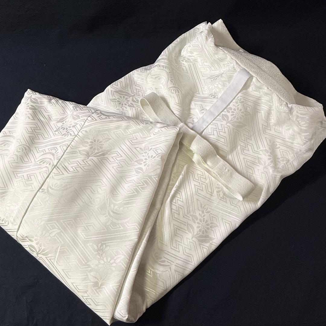 花嫁用　長襦袢 身丈147cm裄65cm特別衿　白　化繊 ミシン縫【中古】さや型