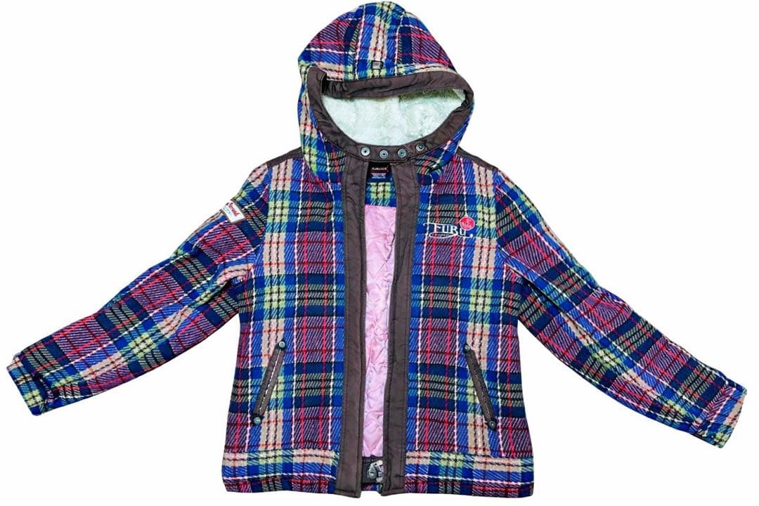 FUBU チェック柄 フリースジャケット