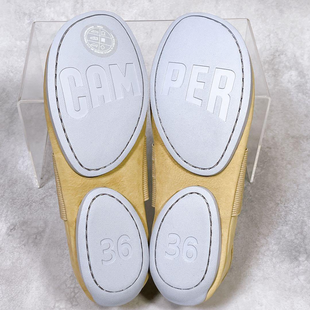 新品【カンペール】ライトニナ (36) フラットシューズ　ストラップ　ベージュ