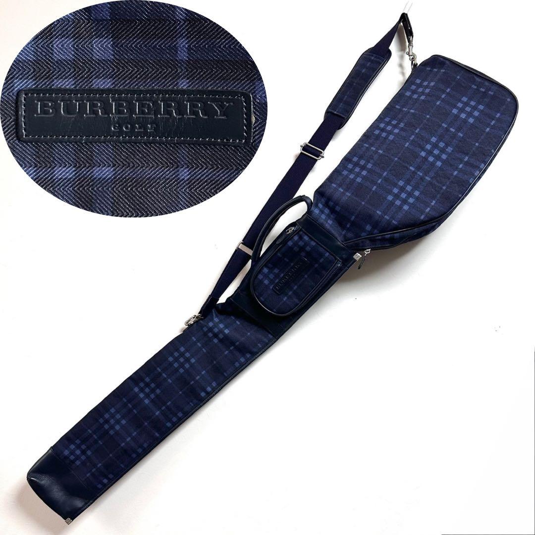 BURBERRY GOLF ノバチェック クラブケース 練習用 ナイロン 紺