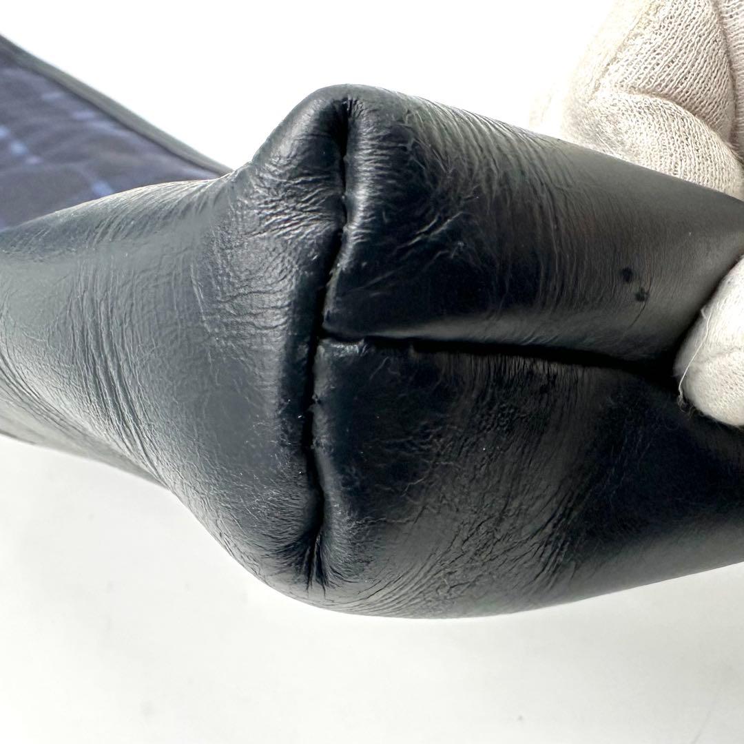 BURBERRY GOLF ノバチェック クラブケース 練習用 ナイロン 紺