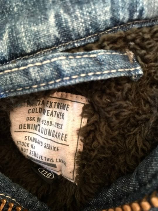 美品★デニムダンガリー★モッズコート　デニム　ジャンパー　110