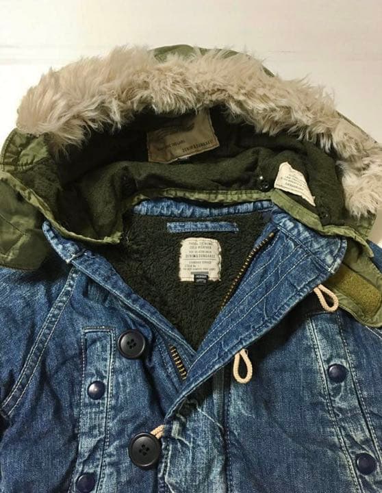 美品★デニムダンガリー★モッズコート　デニム　ジャンパー　110