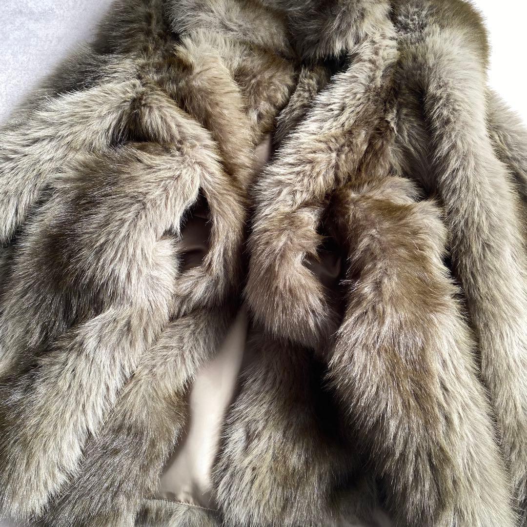 LAGUA GEM フェイク　ファーコート M ベルト付き　ポケットあり