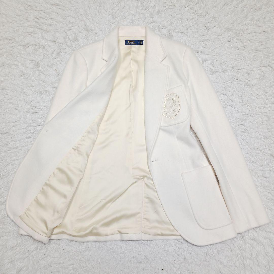 ✨美品✨ポロラルフローレン　1つボタン ウール混ブレザー　ホワイト　8
