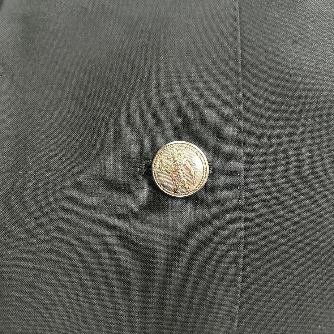 バーバリーブラックレーベル　銀ボタンジャケットSuper120 ノバチェック