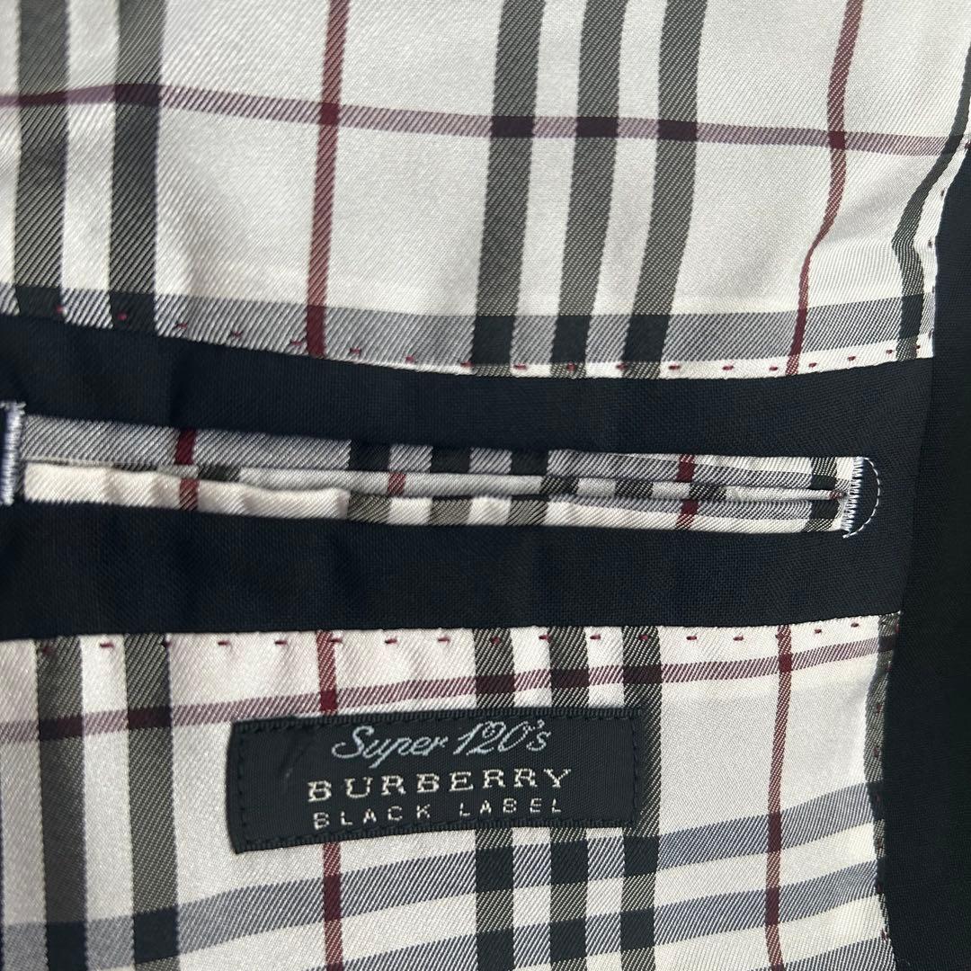 バーバリーブラックレーベル　銀ボタンジャケットSuper120 ノバチェック