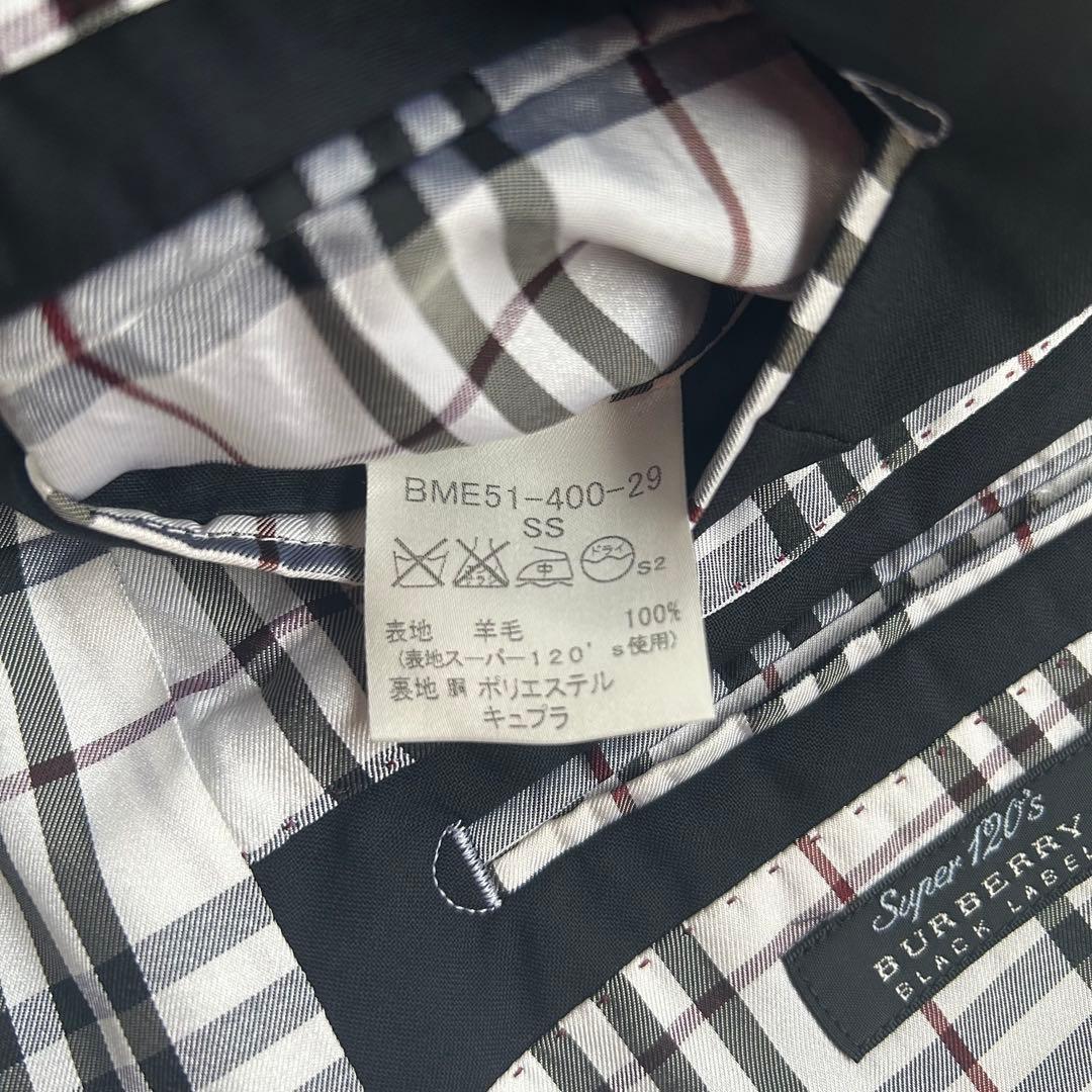 バーバリーブラックレーベル　銀ボタンジャケットSuper120 ノバチェック