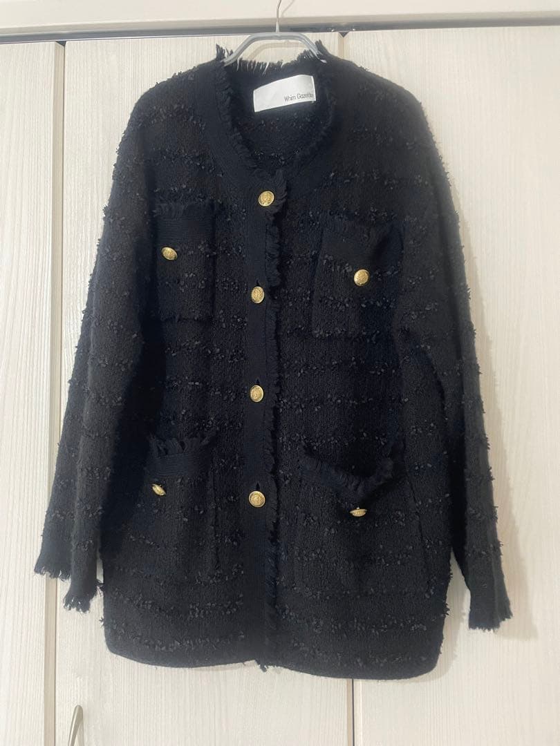 定価35200円　【Whim Gazette】ツイードニットジャケット