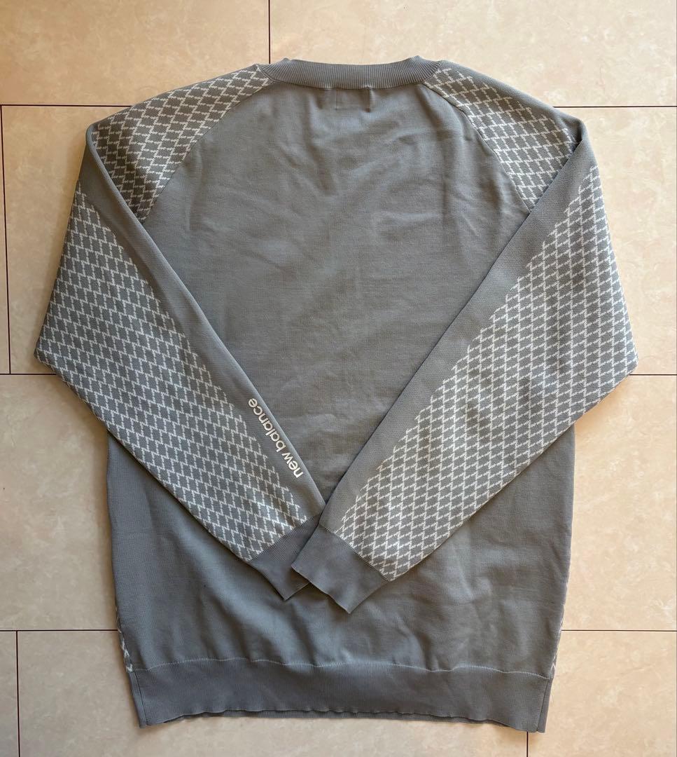 New Balance golfグレー ダイヤモンドパターン セーター