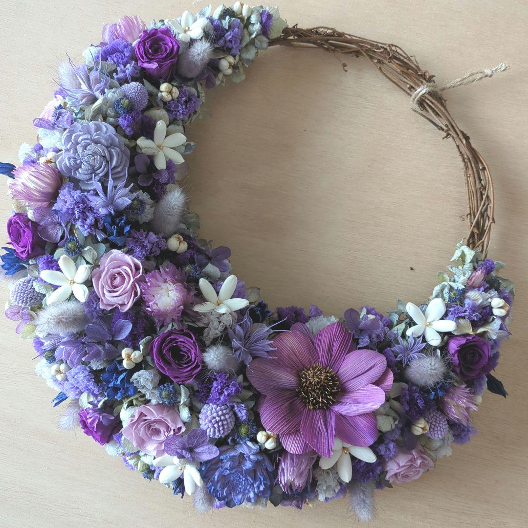 ドライフラワーハーフリース