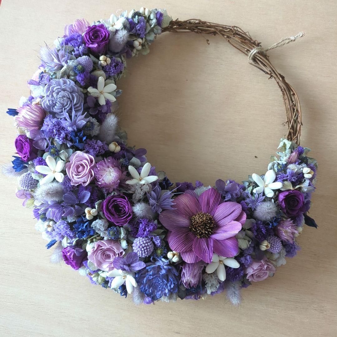 ドライフラワーハーフリース