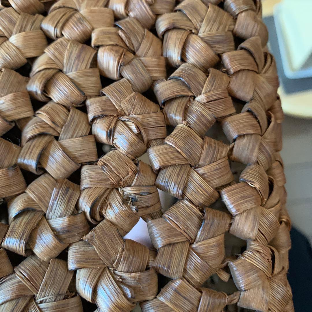 六角花結び編み 山葡萄 やまぶどう　かごバッグ