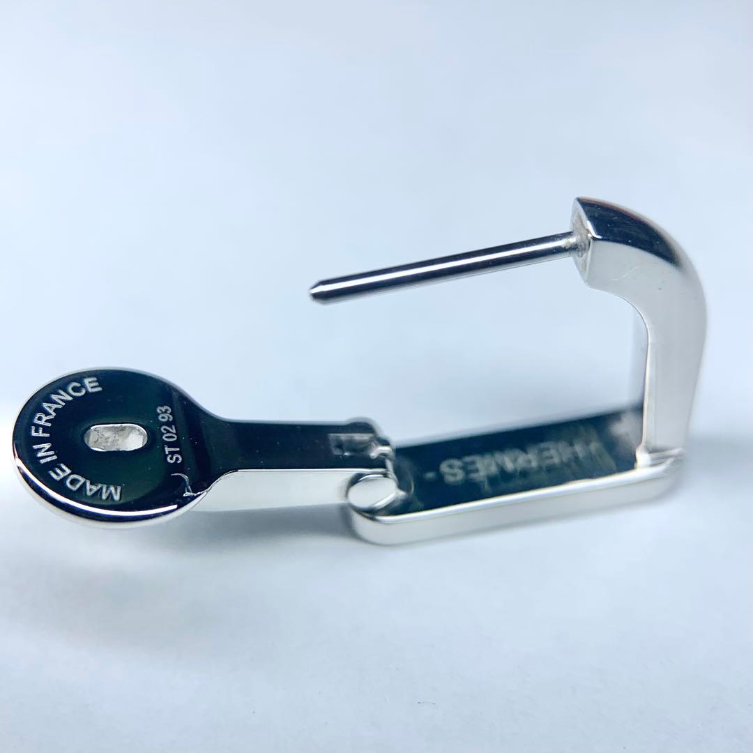 未使用級 HERMES エルメス エトリエ ピアス 片耳用 オレンジ 付属品あり