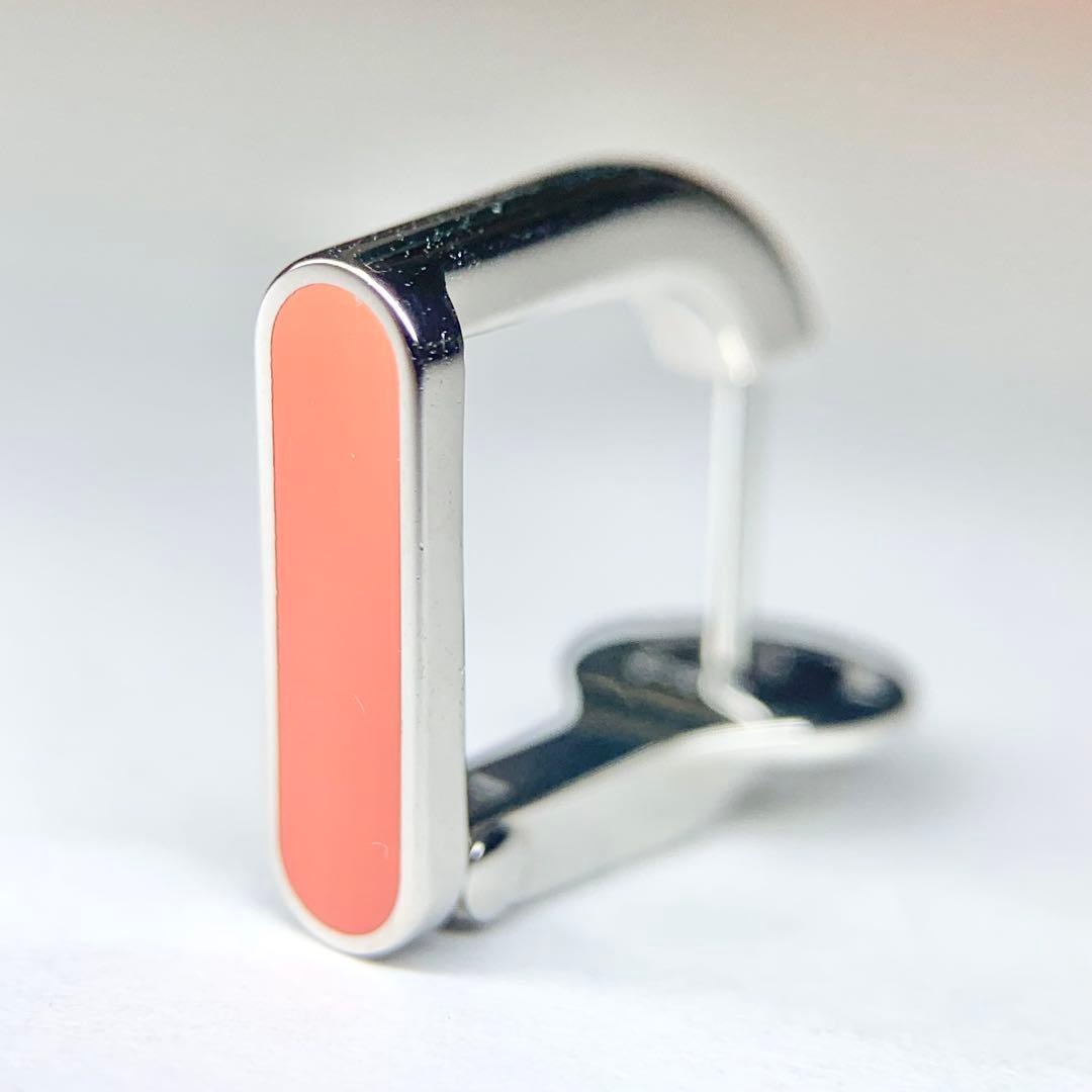 未使用級 HERMES エルメス エトリエ ピアス 片耳用 オレンジ 付属品あり