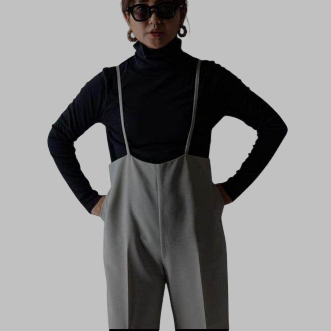 美品♪T.japan ティードットジャパン ストラップパンツ サロペット グレー