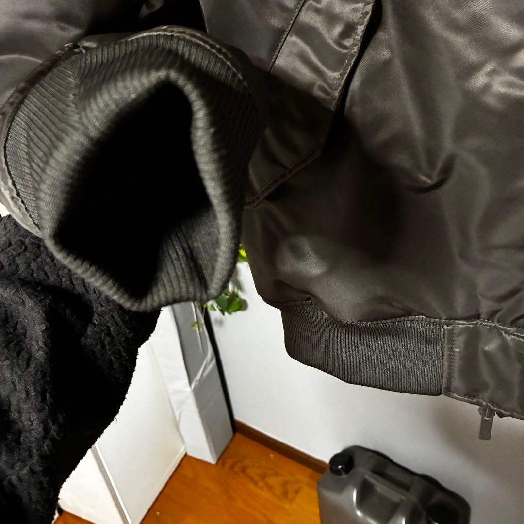 希少美品】UNIQLO +J ハイブリッドダウンオーバーサイズMA-1 グレーL