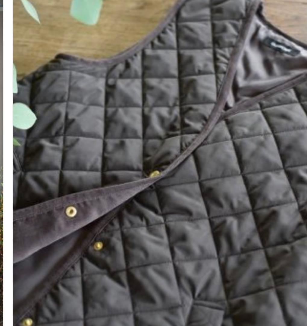 【新品未使用】our アワホーム／ロング丈のキルティングベスト