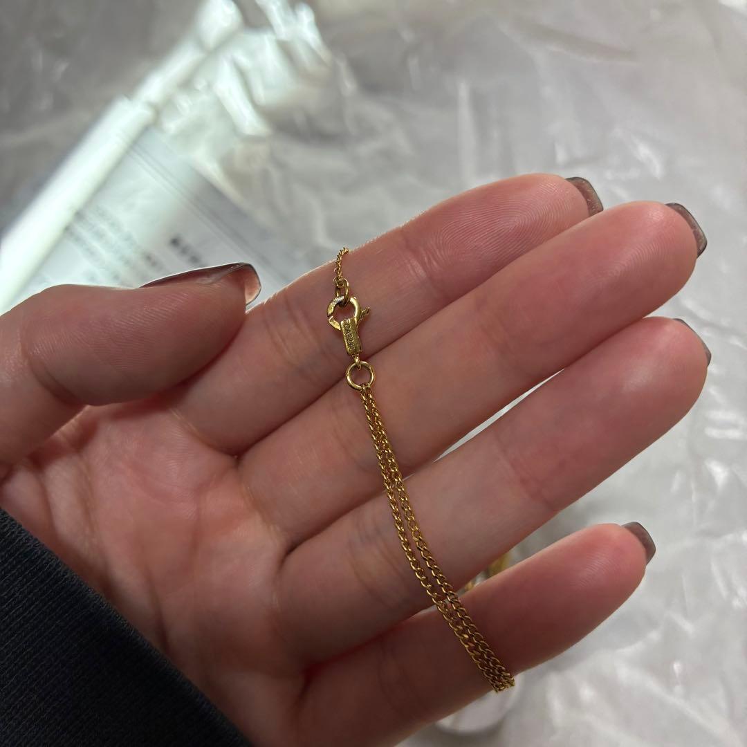 正規品 CELINE トリオンフ ネックレス ゴールド　ロゴ　2連チェーン