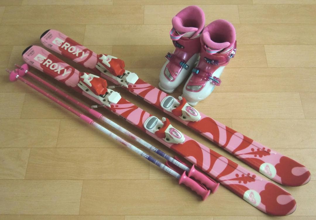 ■■送料無料■ROXY＋Hart■子供用スキーセット■110/21■女の子■■