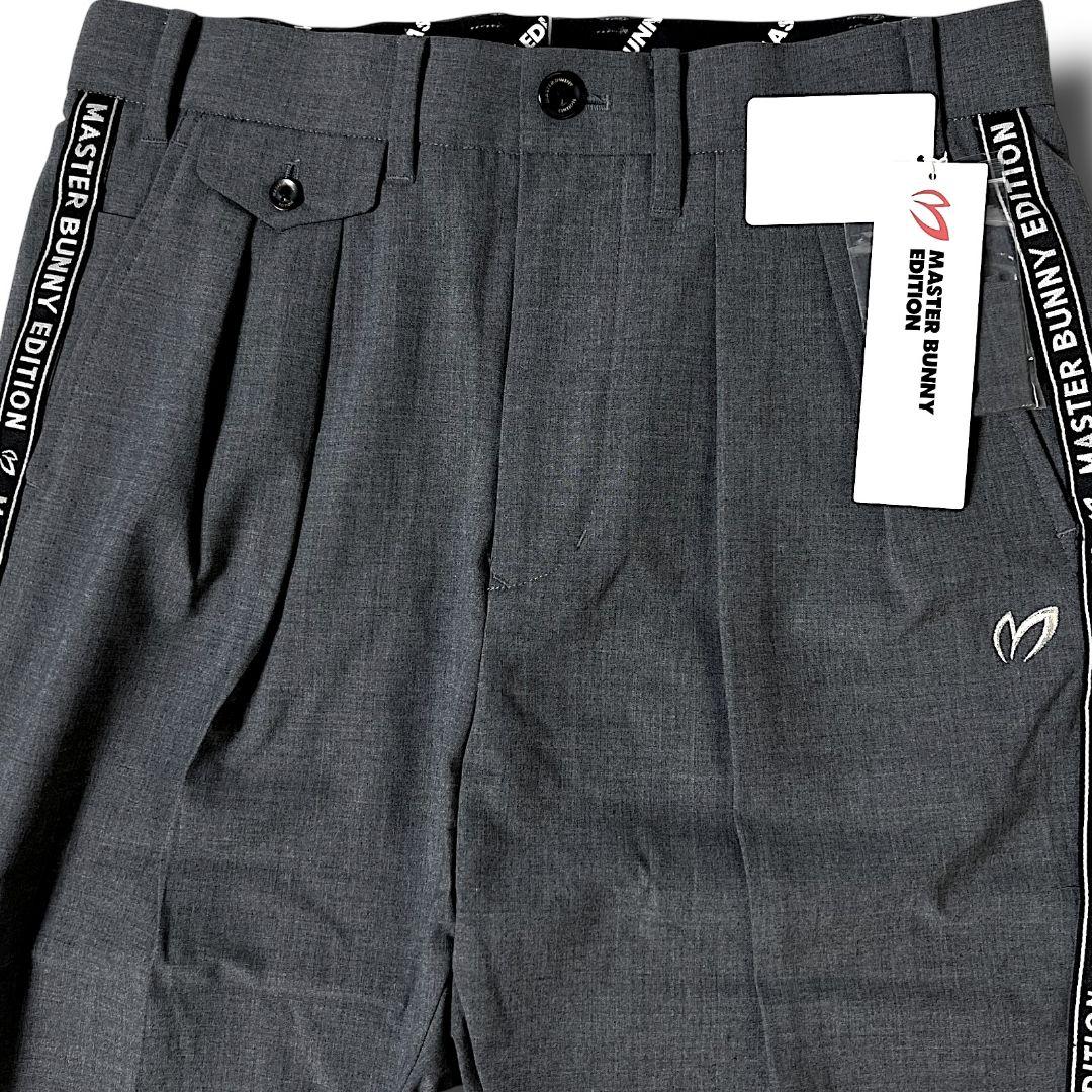 3 マスターバニー パーリーゲイツ取扱 サイドロゴラインパンツ 灰