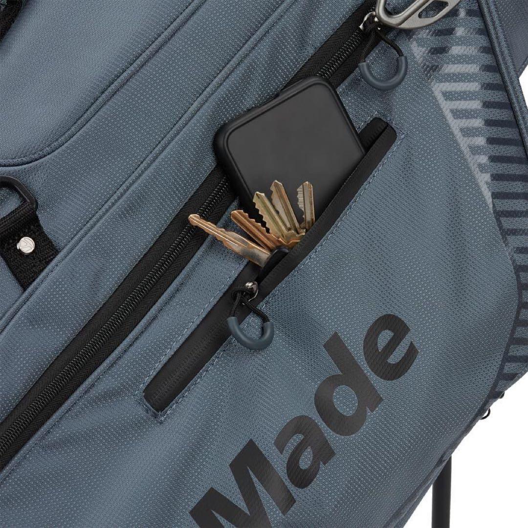 新品　ゴルフバック　キャディバック　スタンド　テーラーメイド　チャコール　グレー