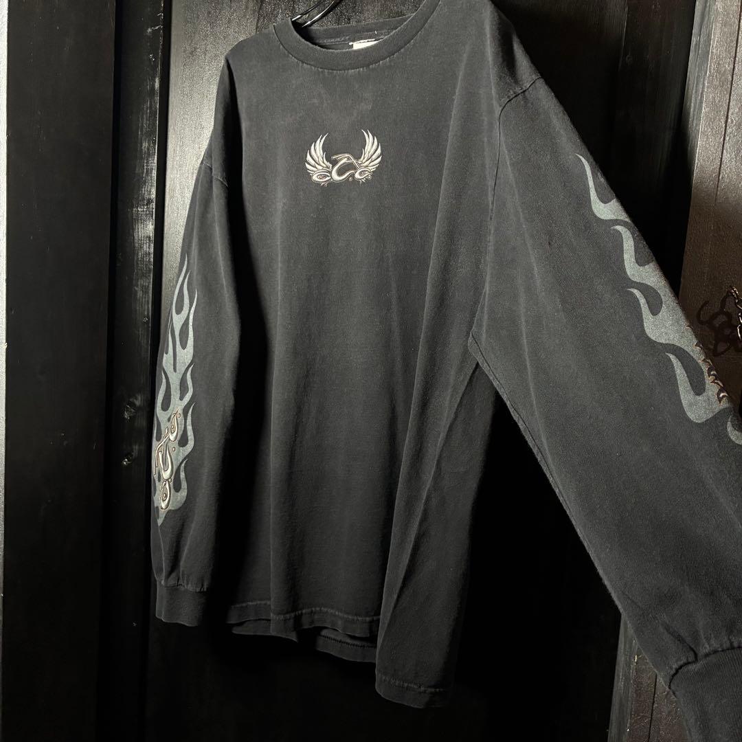 ORANGE COUNTY CHOPPERS ロンT 袖フレイム　チョッパー