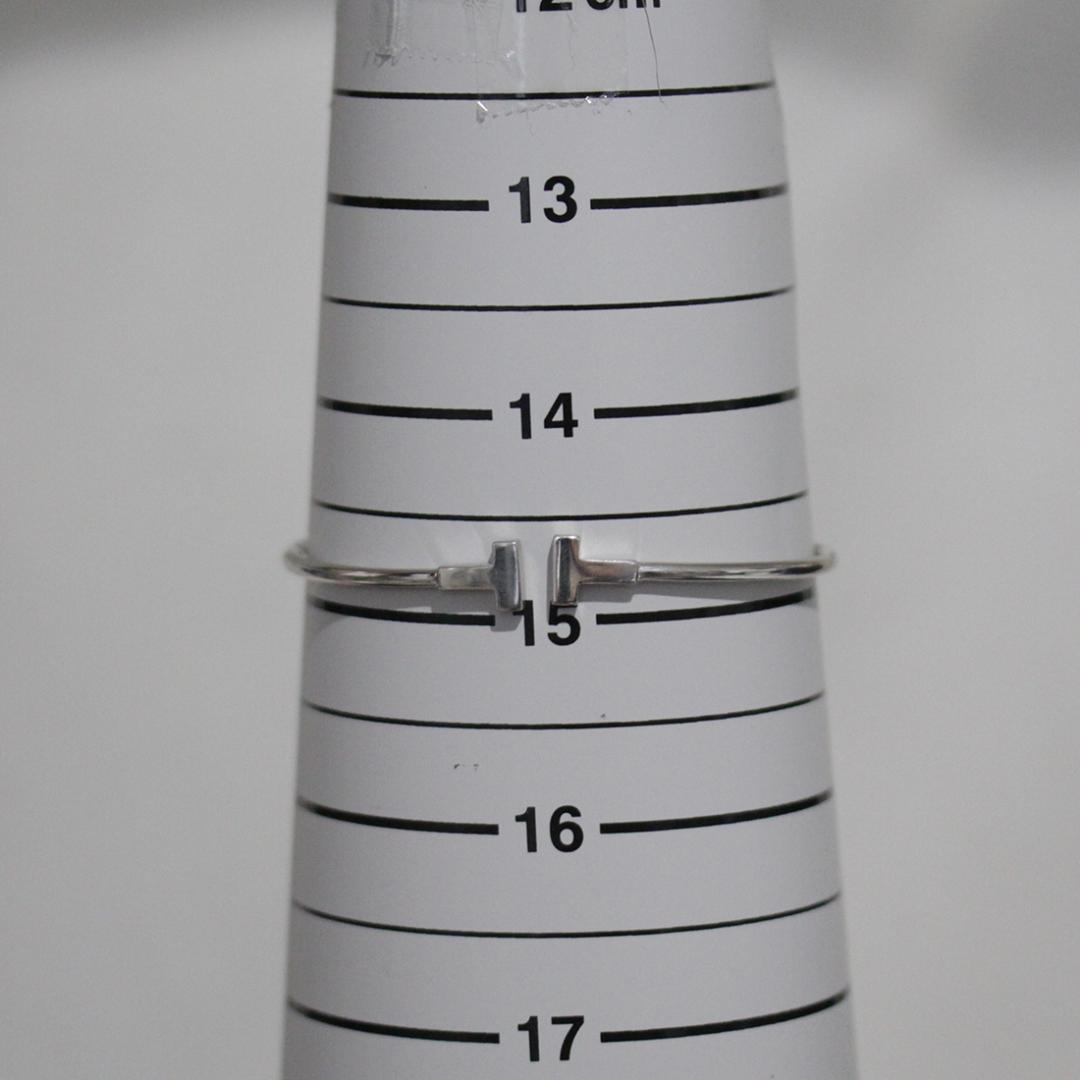 ティファニー Tワイヤー ブレスレット スモール 15cm K18WG 5.3g