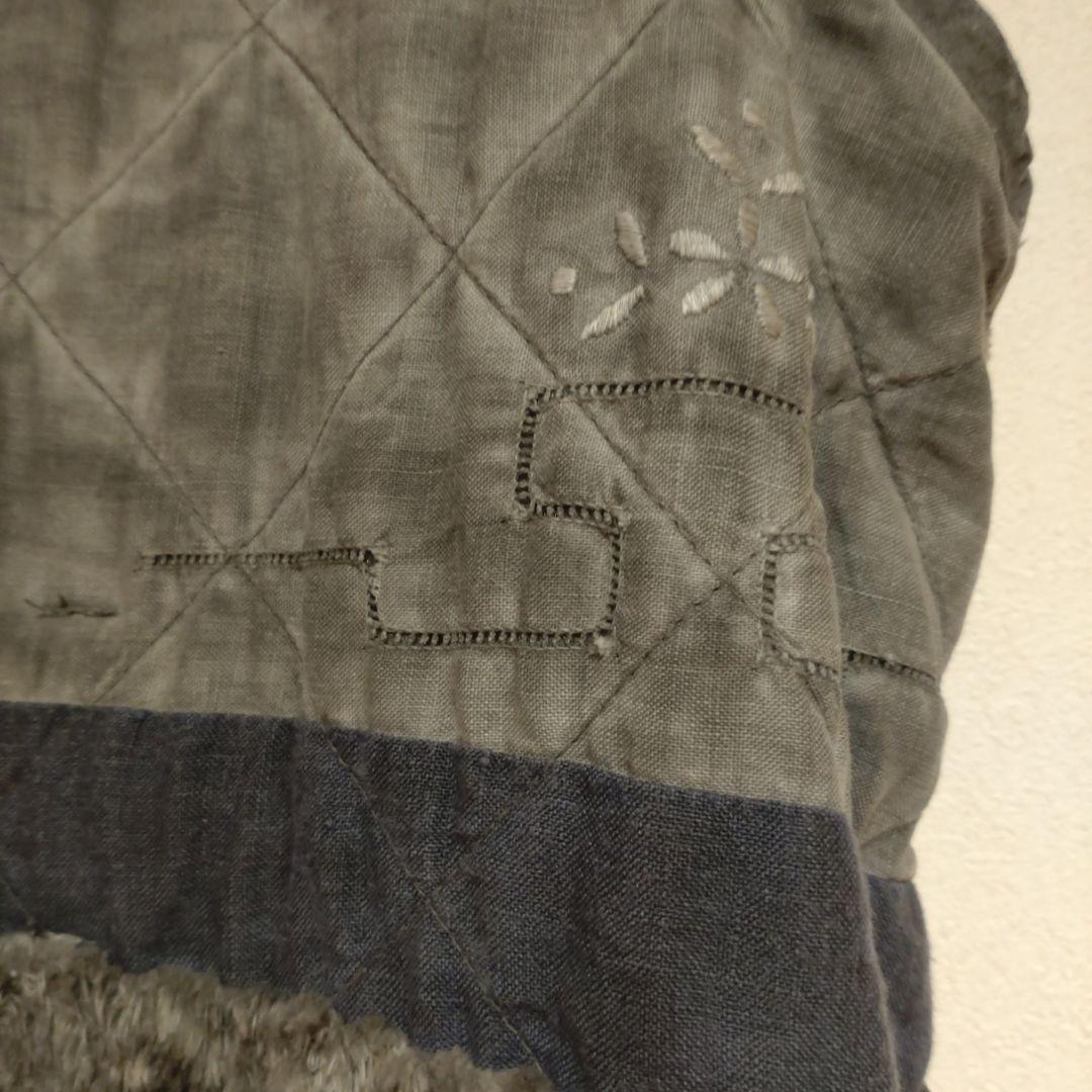 YEAH RIGHT!! ロング丈 ジレ コート 異素材 グレー ボア