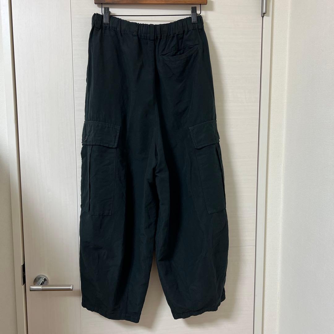 nest Robe コットンリネン石目 コクーンカーゴパンツ　スミクロ