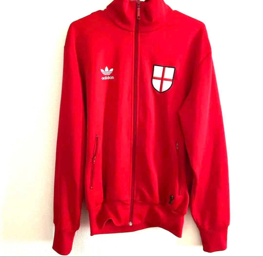 美品‼️adidas 希少❗️イングランド⭐️ジャージ オシャレなレッド✨