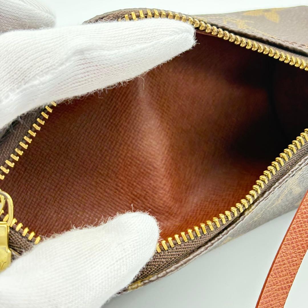 ルイヴィトン パピヨン ポーチ モノグラム ブラウン 0327-S5734t