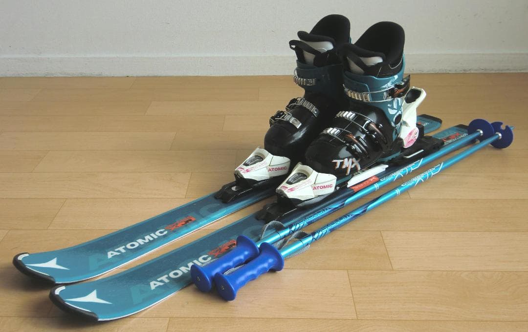 ■■送料無料■ATOMIC■子供用スキー4点セット■100/19.5■WAX■■