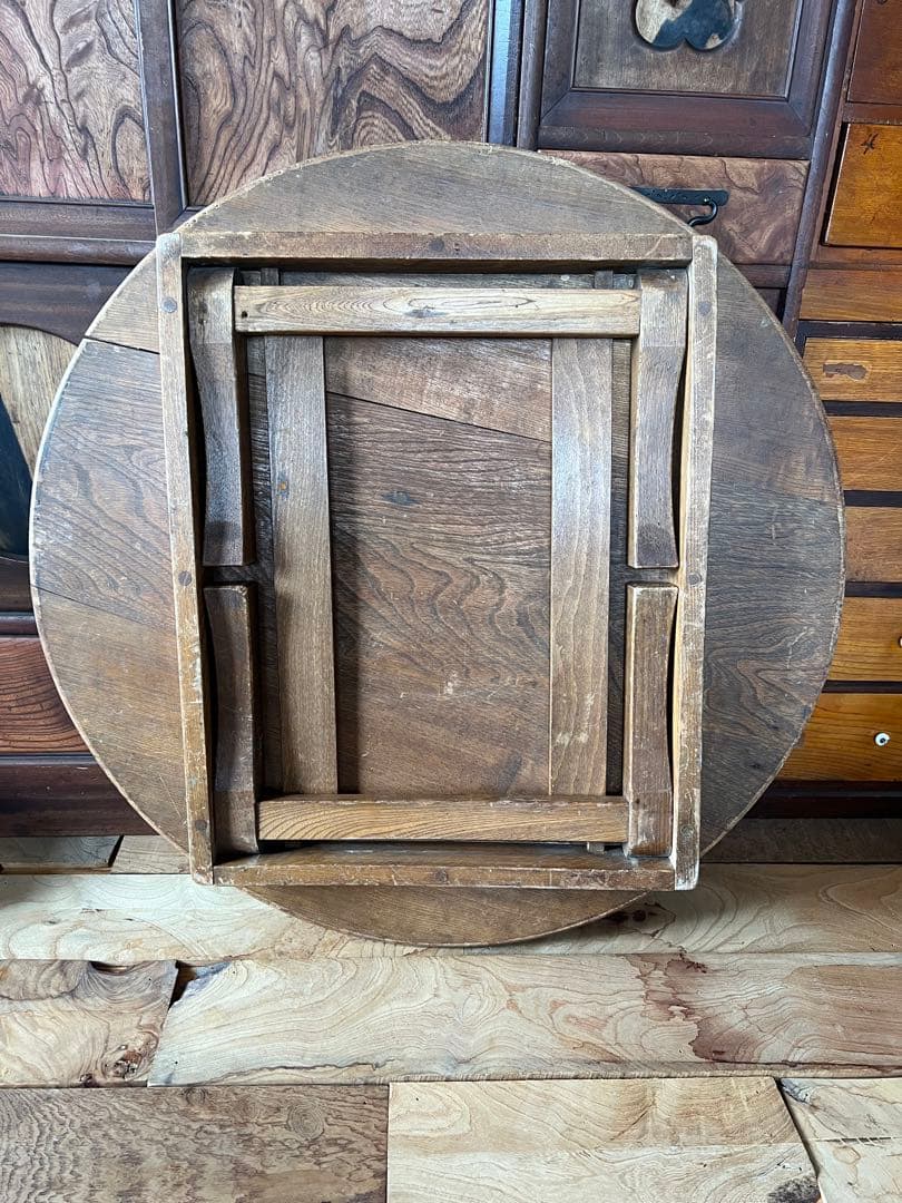 ちゃぶ台　木製　折りたたみ　レトロ