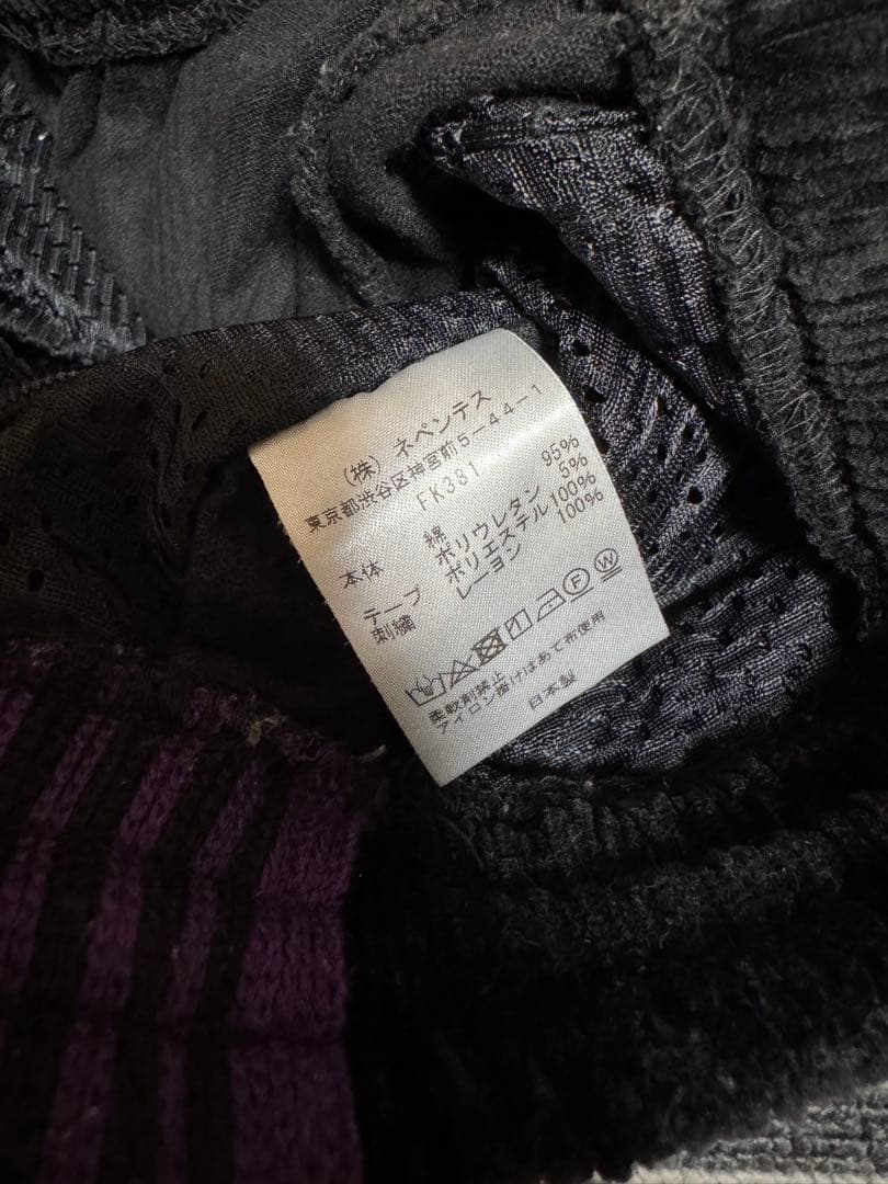 Needles コーデュロイパンツ S ブラック/パープル