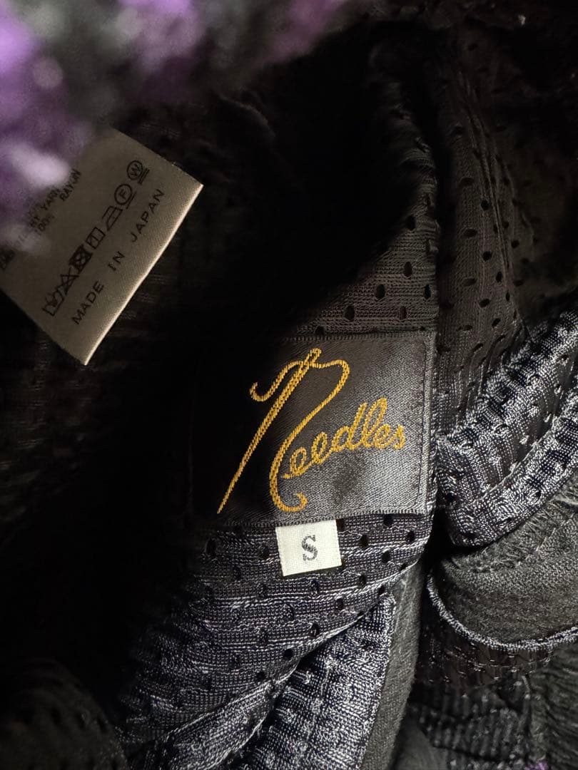 Needles コーデュロイパンツ S ブラック/パープル