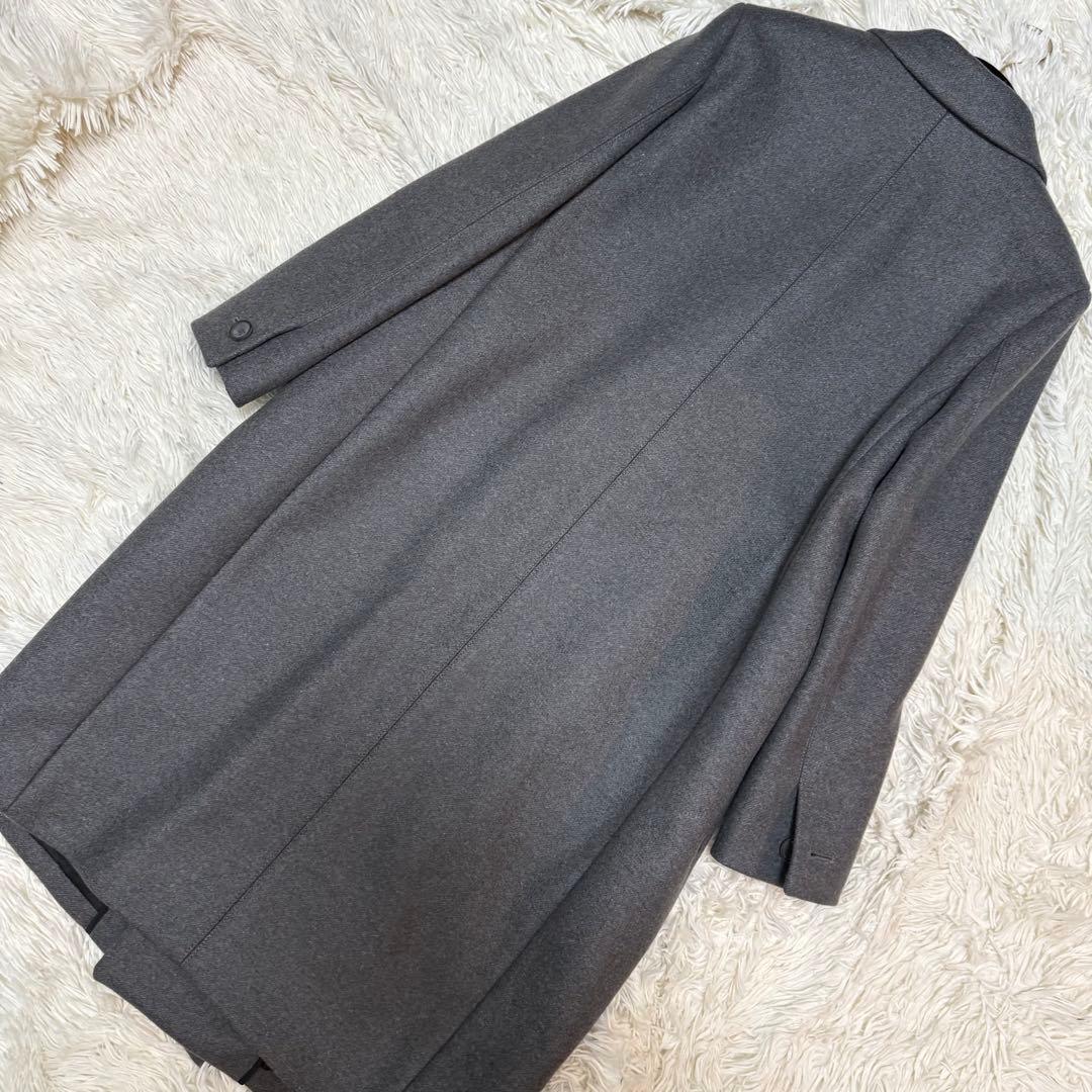 美品　ザリラクス　メルトンチェスターコート　グレー　38サイズ