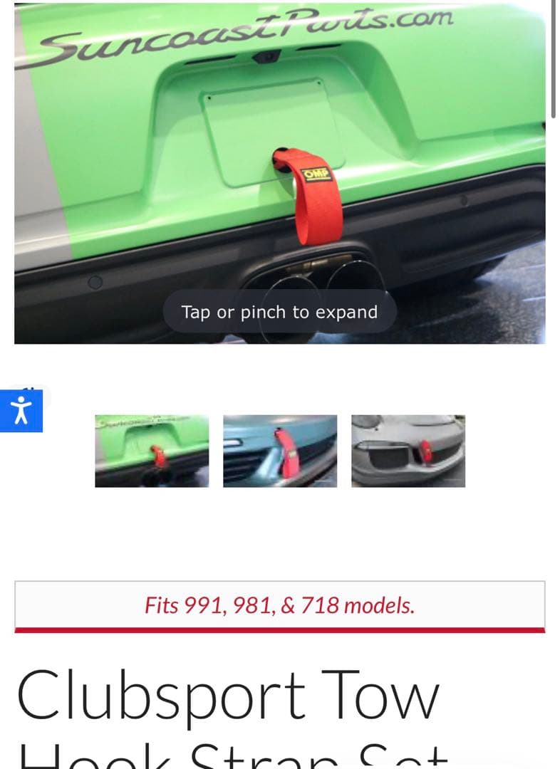 OMP 牽引フック　ポルシェ911 718 Manthey Racing純正