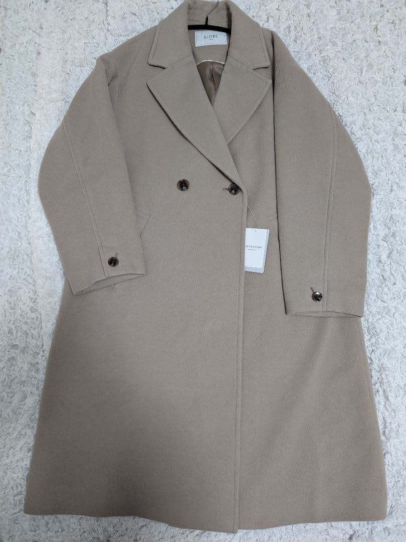 みーこ様　スローブイエナ ECO WOOL ダブルブレストコート 36 ベージュ
