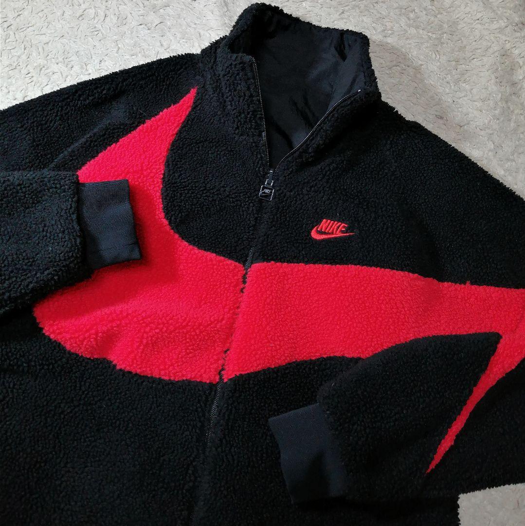 ★ナイキ★リバーシブルジャケット ボアフリースパーカー XL ナイロンジャケット