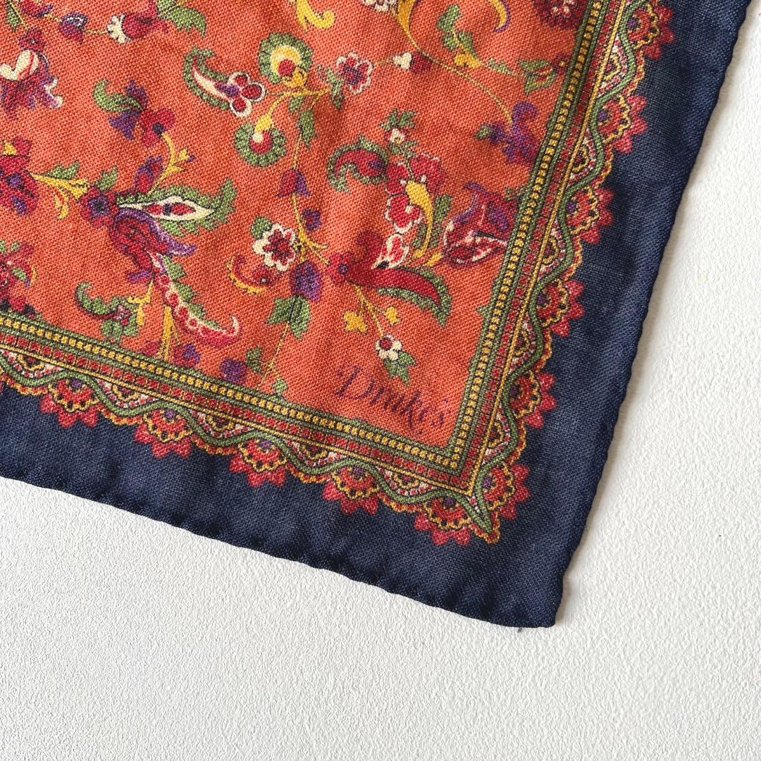 【未使用】Drake'sハンカチ ポケットチーフ ドレイクス