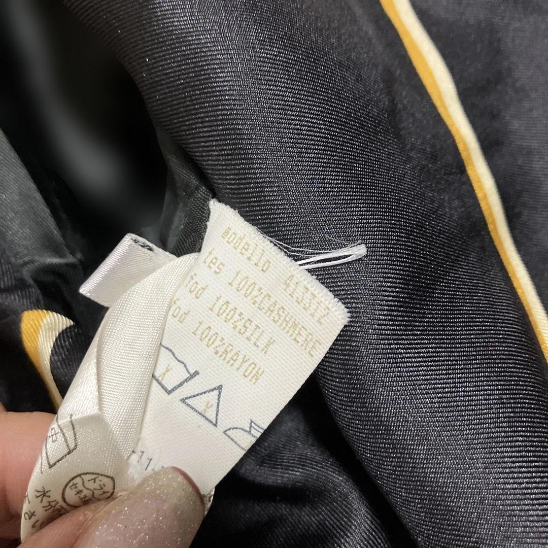 極美品　HERNO ヘルノ　カシミヤ 総柄 シルク ロングコート 42