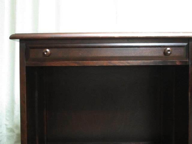 北海道民芸家具 樺 無垢材 片袖机 デスク 書斎机 北民 ホクミン 木製机