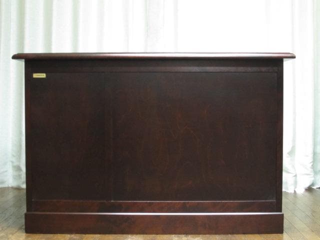 北海道民芸家具 樺 無垢材 片袖机 デスク 書斎机 北民 ホクミン 木製机