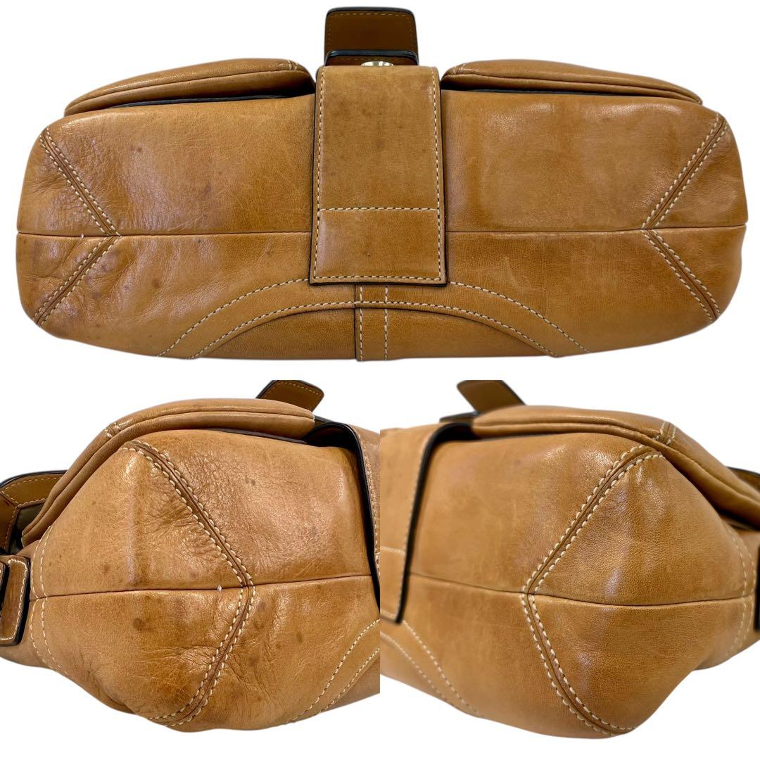 【希少】コーチ ソーホー フラップ ショルダーバッグ レザー キャメル 3653